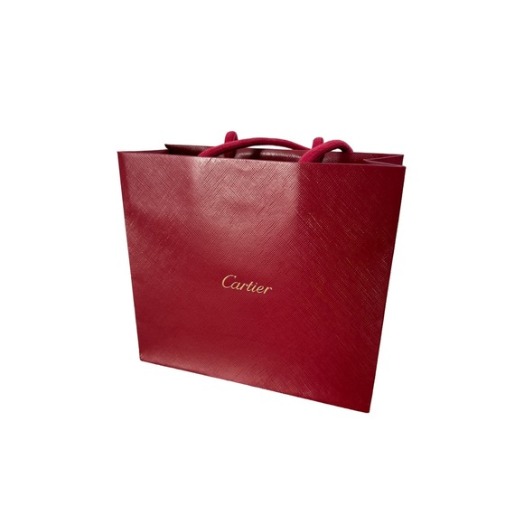 Cartier Authentic Paper Gift Bag Small NWOT Red Gift Bag - Picture 2 of 8